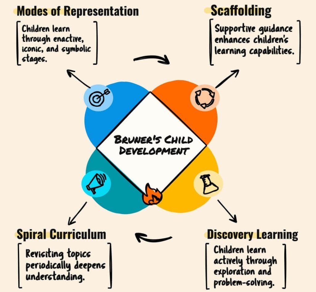 Jerome Bruner on Child Development: Modes of Representation, Scaffolding, Discovery Learning, and Spiral Curriculum