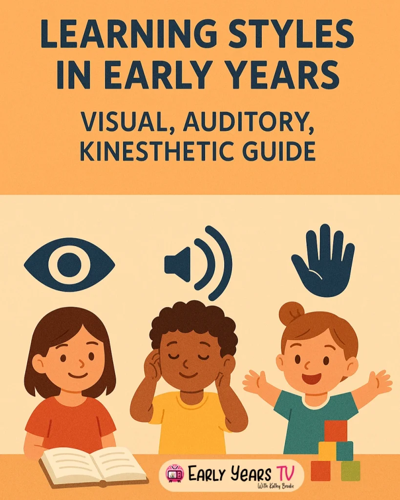 Overview of visual, auditory, and kinesthetic learning styles in early childhood education