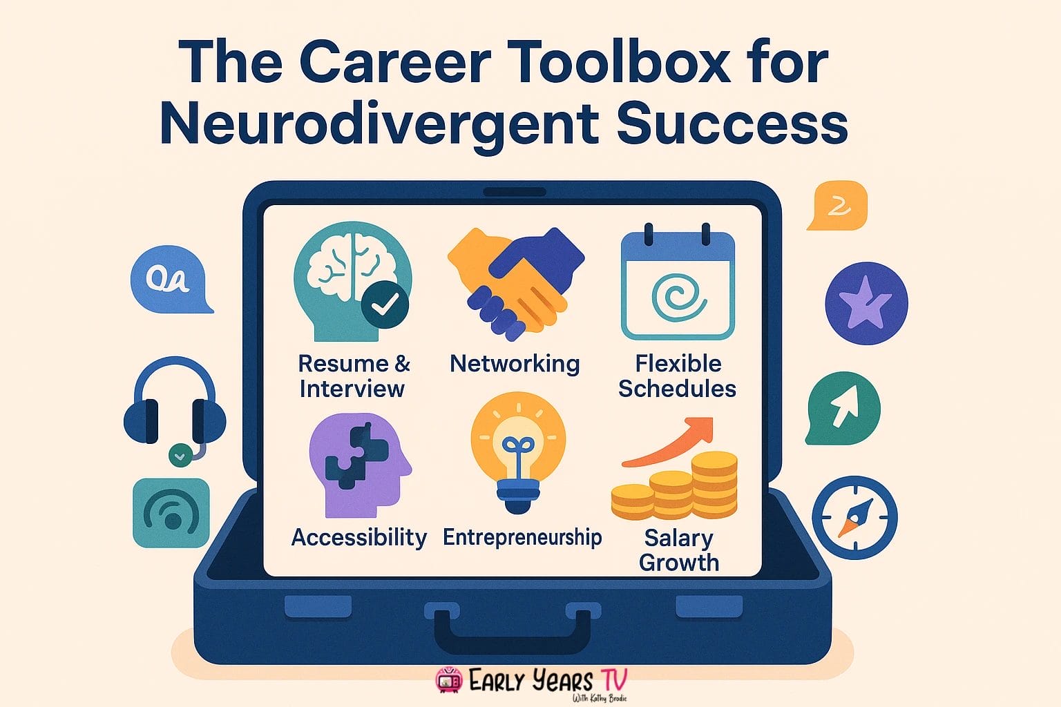 Career tools and strategies for neurodivergent professionals to thrive in networking, job hunting, and advancement.