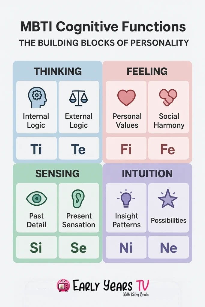 MBTI cognitive functions explained, showing how each function shapes personality and behavior.